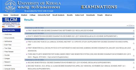 kerala university s1 result|University of Kerala.